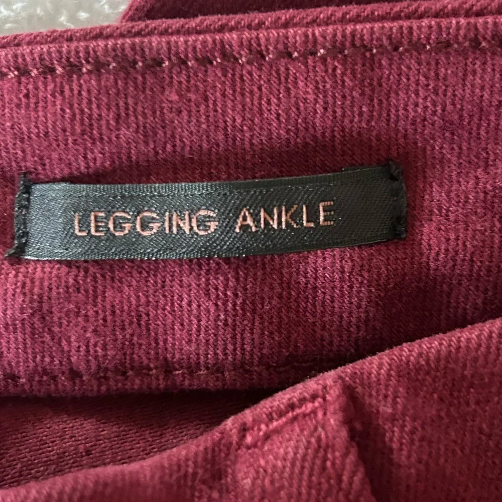 7 For All Mankind Jen 7 Burgundy Ankle Skinny Pant NWT Size 18 - Picture 6 of 8